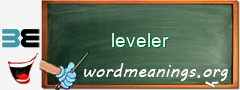 WordMeaning blackboard for leveler